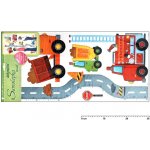 Room Deco A10098 Samolepící dekorace dětský metr silnice s auty rozměry 140x33 cm – Zboží Mobilmania