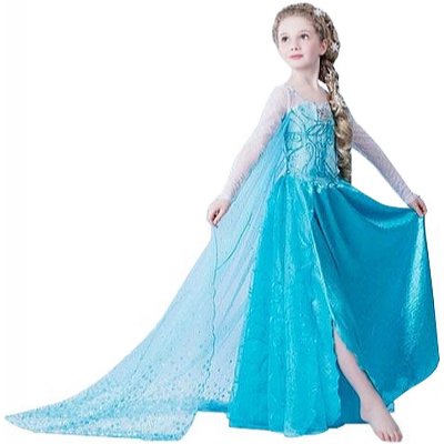 Frozen šaty dlouhé Elsa Ledové království F4H modrá