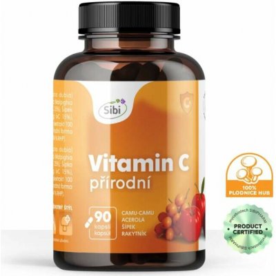 VITAMÍN C přírodní extrakty 90 kapslí 500 mg – Hledejceny.cz