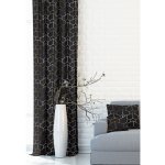 Závěs dekorační nebo látka, New York Metrix, černý, 150 cm 150 cm – Sleviste.cz