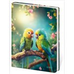 Stil Památník A5 13 x 18 cm čistý Parrots – Zboží Mobilmania