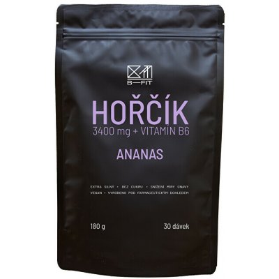 B-Fit Club Hořčík 3400 mg + Vitamín B6 ananas 180 g – Hledejceny.cz