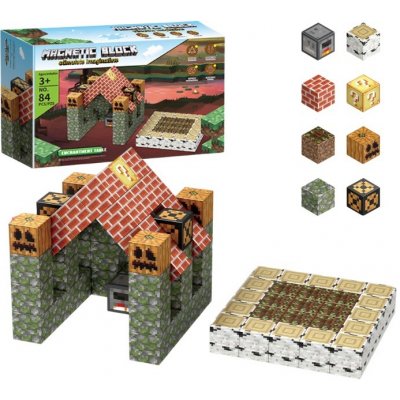 iMex Toys Magnetická stavebnice 84 ks minecraft – Zboží Mobilmania