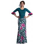 Sukně Happy Dance EF118 s puntíky a květy – Zboží Dáma