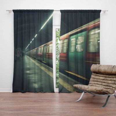 Sablio Závěs Metro v tmavé stanici: 2ks 140x250cm – Hledejceny.cz