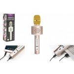 Teddies Mikrofon karaoke Bluetooth zlatý na baterie s USB kabelem – Zboží Mobilmania