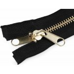 Zip stanový mosazný šíře 6 mm s oboustranným jezdcem délka 200 cm - černá mosazná – Zboží Mobilmania