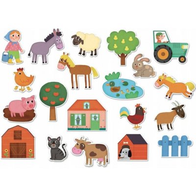 Vilac dřevěné magnety farma 20 ks dřevo – Sleviste.cz