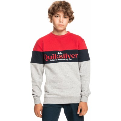 QUIKSILVER YOUTH BEACH TO SCHOOL CREW American Red – Zboží Mobilmania