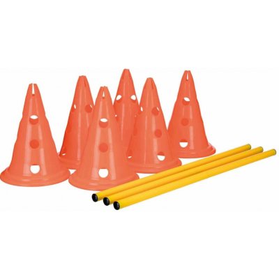 Trixie Dog Activity agility překážky 3 ks, kužely 23 × 30 cm, tyče 78 cm – Hledejceny.cz