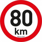 Samolepka omezení rychlosti 80km/h (20 cm) – Sleviste.cz