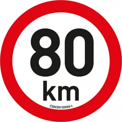Samolepka omezení rychlosti 80km/h (20 cm) – Sleviste.cz