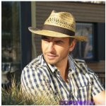 Karpet pánský klobouk slaměný s krempou nahoru a stuhou – Sleviste.cz