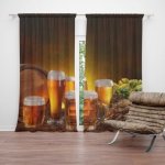 Sablio Závěs Sklenice s pivem: 2ks 140x250cm – Hledejceny.cz