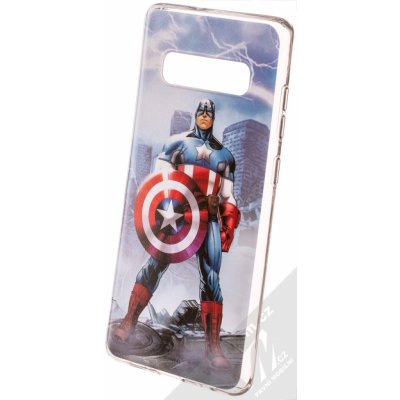 Pouzdro Marvel Kapitán Amerika 003 TPU Samsung Galaxy S10 Plus modré – Hledejceny.cz