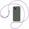 Pouzdro a kryt na mobilní telefon Apple Pouzdro SES Průhledné silikonové ochranné se šňůrkou na krk Apple iPhone 12 mini - světle fialové