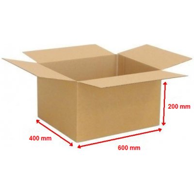 Kartonová krabice 600x400x200 mm - 25 ks (odeslání 3-5 dnů)
