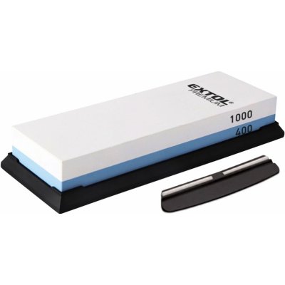 EXTOL PREMIUM - brusný kámen na nože oboustranný/kombinovaný, P400/P1000, 180x60x28mm - 8855401 – Sleviste.cz