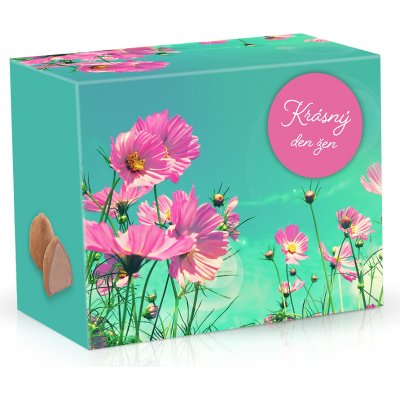 Selllot Krásný den žen Belgické čokoládové lanýže s náplní champagne Růžové květy 250 g – Zboží Mobilmania