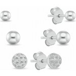 Brilio Silver Stříbrná sada peckových náušnic SET297W – Zboží Mobilmania