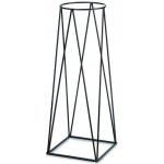 HowHomely STOJAN NA KVĚTINÁČ SQUARE 96 x 30 x 30 cm ČERNÁ – Sleviste.cz