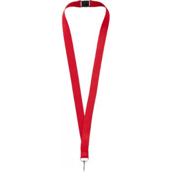 Šňůrka na krk Lanyard Lago s rozepínací pojistkou Červená