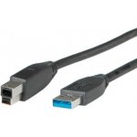 Roline 11.02.8870 USB 3.0 A(M) - USB 3.0 B(M), 1,8m, černý – Sleviste.cz