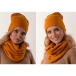 Fashionweek moderni zimní set čepice a šála pletený tunel ZIZI20/K6 hořčičný – Hledejceny.cz