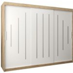 DobreSny York s posuvnými dveřmi 250 x 200 cm dub sonoma / bílá – Sleviste.cz