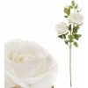 Květina Autronic Růže, dva květy s poupětem, barva bílá Květina umělá KN5115-WH