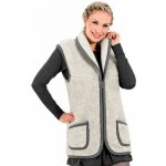 Ovčí Věci vesta šálová z ovčí vlny jednobarevná šedá – Sleviste.cz