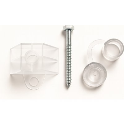 SADA 10-50 ks pro TRAPÉZ 76/18 mm vrut, dist. podložka, PVC podložka s čepičkou – Sleviste.cz