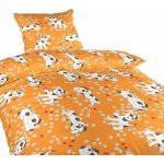 Dadka povlečení Pejsci oranžové 45 x 60 90 x 130 cm – Sleviste.cz