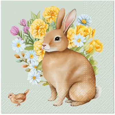 PAW Ubrousky L Festive Bunny Print 33x33cm – Hledejceny.cz