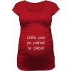 Těhotenské a kojící tričko Tričko s potiskem Podrbat na zádech dámské Levandulová