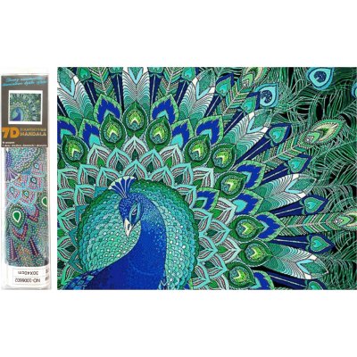 Norimpex Diamantové malování 7D obrázek 30 x 40 cm Paví kouzlo – Sleviste.cz