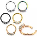 Piercingate Kruh segment s kamínky PKR00155 Černá – Hledejceny.cz