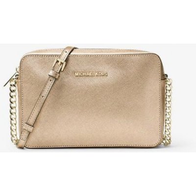 Michael Kors kožená crossbody kabelka Jet Set gold zlatá – Hledejceny.cz