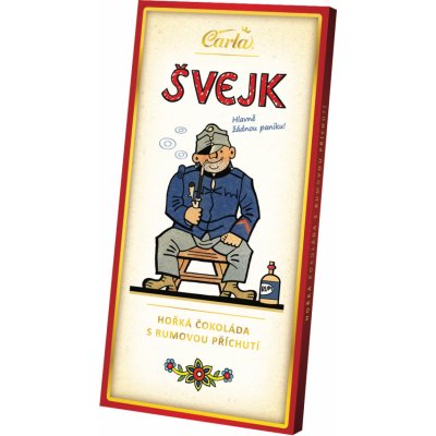 Carla Hořká čokoláda Švejk s rumem 80 g