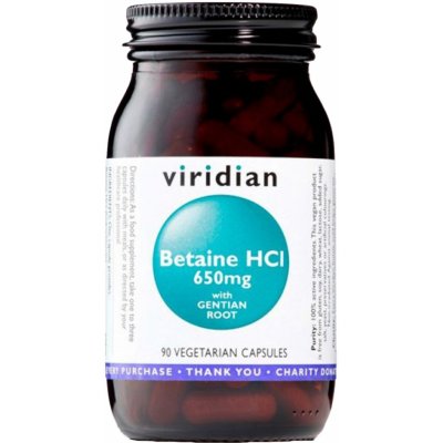 Viridian Betaine HCL 650 90 kapslí – Zbozi.Blesk.cz