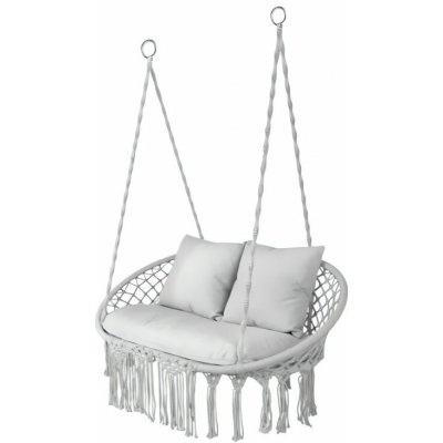 Gardlov 27378 Dvojité závěsné houpací křeslo šedé – Hledejceny.cz