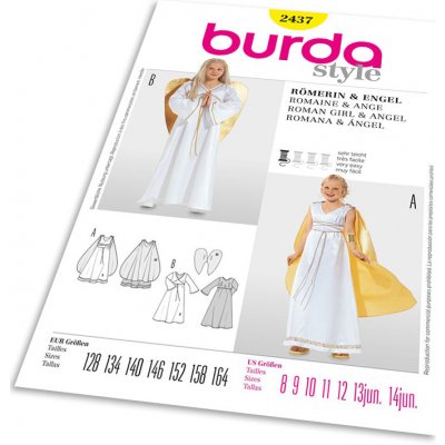 Střih Burda 2437 - Anděl, Římanka – Zboží Dáma