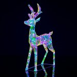 Harasim velkoobchod s. r. o. LED plastový sob 43,4 × 15,8 × 76,2 cm – vánoční dekorace – Hledejceny.cz