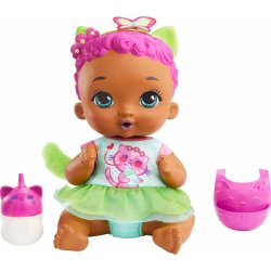 Mattel My Garden Baby miminko růžovo-zelené koťátko HHL23