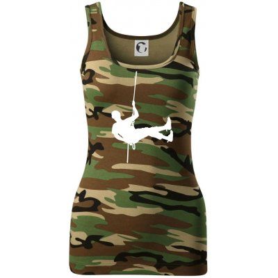 Visící horolezec dámské Maskáčové tílko Hnědý maskáč – Zboží Dáma