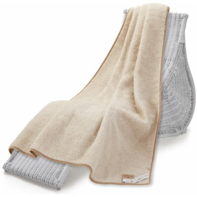 Wooline Hřejivá Merino vlněná deka Thumbled béžová 140x200 – Zboží Dáma