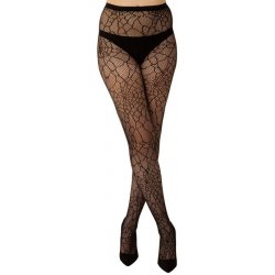 Pamela Mann punčocháče Cobweb Fishnet Black PM1093