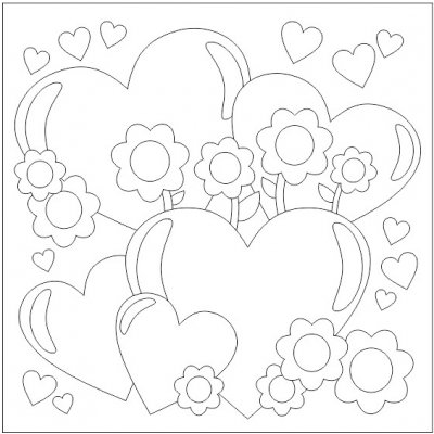 Pískohraní s.r.o. Šablona Květiny a srdíčka 148 x 148 mm – Hledejceny.cz