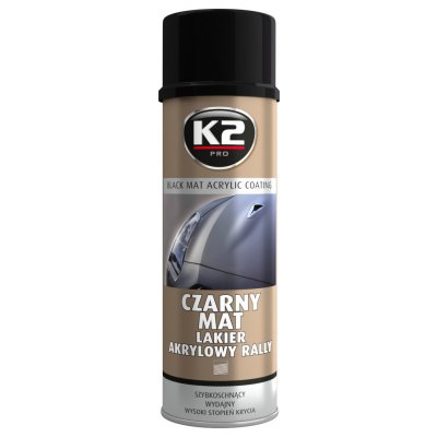 K2 AKRYLOVÁ BARVA VE SPREJI ČERNÁ MATNÁ 500 ml – Zboží Mobilmania
