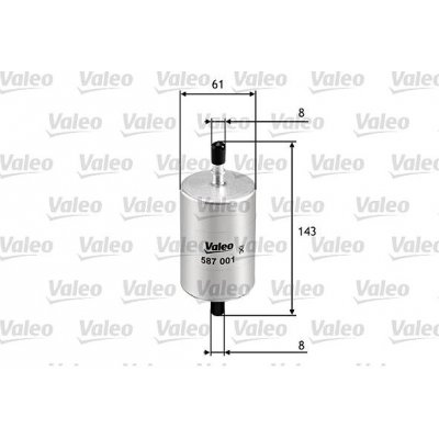 VALEO Palivový filtr 587001 – Zboží Mobilmania